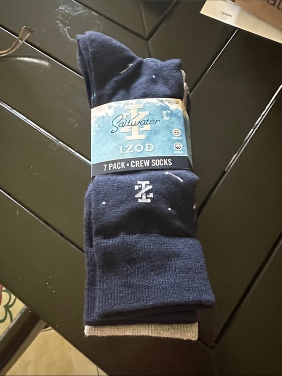 Izod Other - Izod Saltwater Navy Crew Socks - 7 Pack